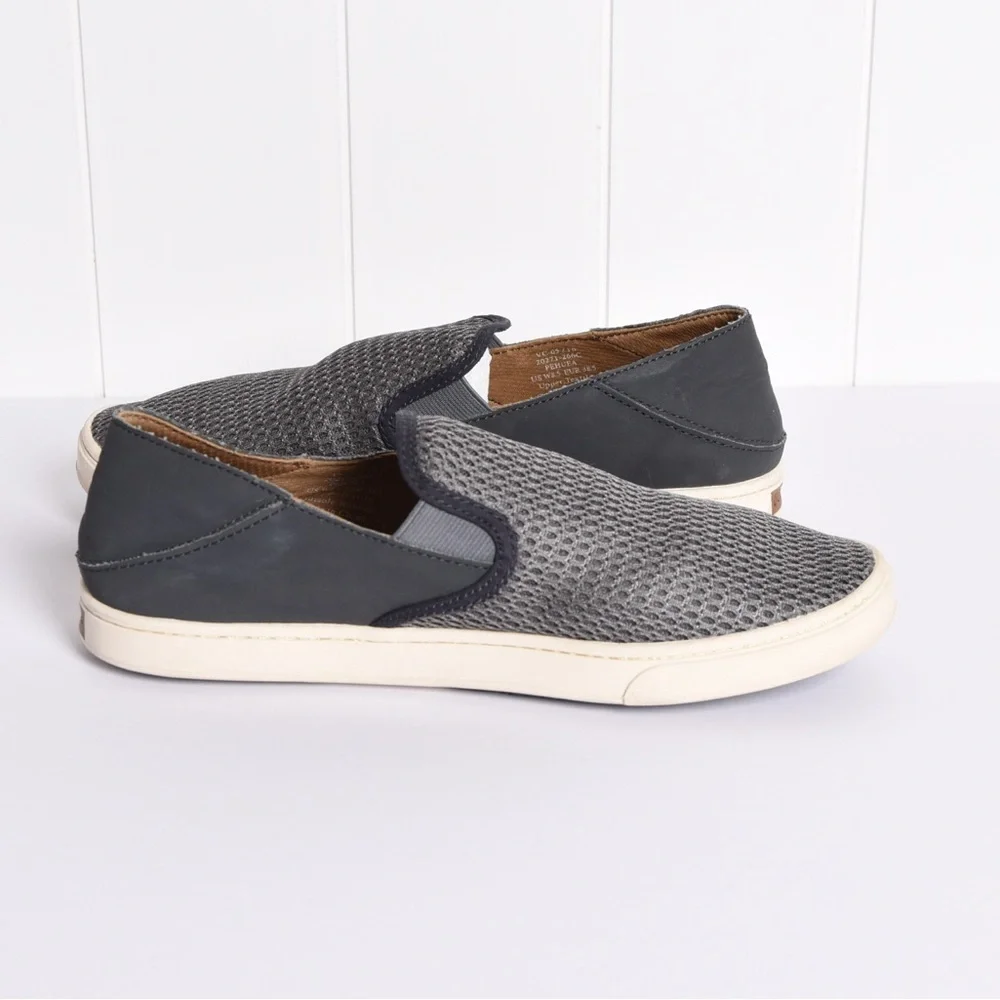 OluKai Women's Pehea‎ slip on shoes gray size 8.5